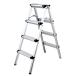  step‐ladder 4 step step pcs folding aluminium scaffold stepladder wide width home use business use disaster disaster prevention light weight 1 year with guarantee #51