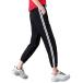 [Nesseo] джерси женский внизу боковой линия тренировочный брюки брюки-джоггеры брюки длинный спорт бег 046-blk-L
