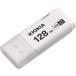 128GB USB������ USB3.2 Gen1 KIOXIA �L�I�N�V�A TransMemory U301 �L���b�v�� �z���C�g �C�O���e�[�� LU