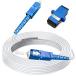 [Bangun] light fibre cable bending .. a little over enduring pressure home inside light wiring code light cable line SC-SC connector extension adaptor attaching ( white, 15m)