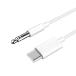 [AIMZDS] USB Type C �I�X to 3.5mm �I�X�W���b�N AUX�[�q �I�[�f�B�I�X�e���I�P�[�u�� �ԍڗp 1m �z���C�g USB