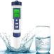  прибор для проверки качества воды 5 in 1 PH/EC/TDS/ соль минут / температура измерительный прибор высокая точность автоматика . правильный PH измерительный прибор соль минут концентрация итого точность :±0.1%. соль жизнь водная культура морская вода вода группа 