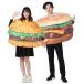  интересный костюмированная игра рукоятка burger поверхность белый маскарадный костюм Halloween костюм мульт-героя поверхность белый костюм burger костюм вечеринка в конце года 