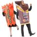  интересный костюмированная игра поверхность белый костюм Halloween взрослый мужской женский мужчина женщина шоколад еда маскарадный костюм вечеринка в конце года новый год . поверхность белый костюм культура праздник 