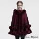  Gothic and Lolita world OM-092HMF-RD Gothic and Lolita fashion pompon мех капот накидка кардиган красный цвет земля . серия готический roli.ta Лолита visual серия 