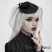  Gothic and Lolita world готический rose Mini шляпа черный чёрный лицо вуаль имеется перо роза головной убор Gothic and Lolita женский Victoria n костюм мелкие вещи земля . серия 