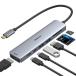 MOKiNUSB-C�n�u7-in-1HDMI�Ή�PD�[�d�Ή�Mac�EWindows���Ή�/4K�o��/�����f�[�^�]���A���~�����{�f�B/�ߓd���ی쑽�@�\�n