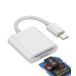 Lightning�ϊ�SDMicroSD�t���b�V���J�[�h�A�_�v�^�[�Ή�iPhoneSD�J�[�h���[�_�[���C�g�j���O�f�[�^�ڍs�P�[�u���}�C�N��sdTF���[