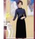  tea ina manner velour sleeve equipped party dress wedding . call clothes equipment formal One-piece adult 40 fee 50 fee 60 fee on goods large size dressing up . parent ..171-0622-0010