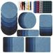 RuiChy 35 шт Denim patch, красочный разнообразные размер внутри сторона . наружный железный on patch, джинсы patch одежда ремонт patch комплект patch Denim ремонт 