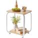 IBUYKE боковой стол bed ширина compact ночной столик Mini стол living 2 уровень открытый подставка место хранения подставка маленький размер мелкие вещи класть сборка простой глубина 30 ширина 40 высота 42cm