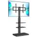 FITUEYES �e���r�X�^���h �n�C�^�C�v tv�X�^���h 32*70�C���`�ɑΉ� �Ǌ� �e���r�� ��60cm�̖ؐ���� �ω׏d40kg VESA600x400mm�܂� ���������\ ���E��U��
