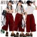  Kids танцевальный костюм выставить девочка рисунок футболка широкий брюки 7 минут длина свободно бандана красный белый привлекательный Street . рука Корея K-POP группа одежда отвечающий 