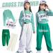 k-pop костюм белый брюки в клетку Kids танцевальный костюм выставить .... tops майка длинный рукав лучший брюки зеленый девушки hip-hop девочка 