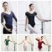  женский взрослый балет Leotard короткий рукав /. минут рукав s pra ising одноцветный открытый сумка Mai шт. костюм балет костюм тренировка надеты Dance . старый художественная гимнастика балет урок надеты Dance .