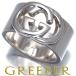  Gucci кольцо Inter locking Logo 12.5 номер серебряный 925 кольцо BLJ