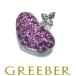 .. подлинный . прекрасный подвеска с цепью рубин 0.50ct diamond бриллиант 0.06ct Heart Cross K18WG BLJ