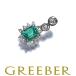  изумруд 0.38ct diamond бриллиант 0.19ct Classic подвеска с цепью Pt900 GENJ