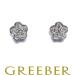  diamond бриллиант 0.05ct/0.05ct цветок серьги K18WG GENJ