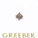  diamond бриллиант одна сторона уголок серьги K18YG GENJ