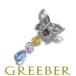 .. подлинный . прекрасный подвеска с цепью сапфир diamond бриллиант бабочка бабочка животное K18WG BLJ