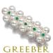  Mikimoto obidome жемчуг жемчуг 6.4mm изумруд diamond бриллиант K14WG BLJ
