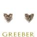  Brown diamond бриллиант 0.09ct/0.09ct Heart серьги K18YG GENJ