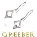  diamond бриллиант 0.01ct/0.01ct cut Work квадратное крюк серьги K14WG GENJ