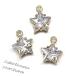 18kgp латунь Cubic Zirconia звезда Star Stone очарование аксессуары детали 2 шт gp-772 GreenRoseYumi