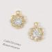 18kgp латунь Cubic Zirconia цветок цветок Stone ввод очарование аксессуары детали 2 шт gp-777 GreenRoseYumi 2605