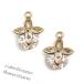 18kgp латунь Cubic Zirconia цветок цветок Stone ввод очарование аксессуары детали 2 шт gp-779 GreenRoseYumi 2605