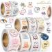  roll наклейка подарок стикер цветок цветок кошка кошка собака собака Sakura бабочка клубника спасибо День матери подарок подарок упаковка 1 шт seal-199 этот день отправка 2609