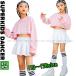  Cheer танцевальный костюм Kids танцевальный костюм девушки выставить .... Корея розовый белый 