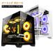 ge-mingPC кейс middle tower кейс усиленный стекло Micro-ATX/Mini-lTX соответствует охлаждающий вентилятор 7 основа установка возможно фарфор всасывание пыленепроницаемый сеть I/O panel настольный персональный компьютер 