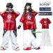  hip-hop Kids танцевальный костюм глянец короткий рукав tops красный белый брюки-карго свободно привлекательный Street серия hip-hop выставить девочка мужчина постановка одежда 