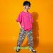  Kids танцевальный костюм Корея ребенок одежда HIPHOP hip-hop лето отвечающий .. stage костюм Dance одежда jazz Street мужчина девочка верх и низ в комплекте футболка брюки 
