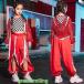  Kids танцевальный костюм hip-hop выставить сетка майка HIPHOP tops в клетку длинный рукав девушки stage костюм тренировка надеты отвечающий ..