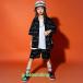  Kids танцевальный костюм Корея ребенок одежда HIPHOP hip-hop лето отвечающий .. stage костюм Dance одежда jazz Street рубашка девочка верх и низ в комплекте футболка брюки 