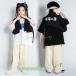 HIPHOP лето Kids танцевальный костюм hip-hop танцевальный костюм tops брюки ребенок одежда Корея stage костюм Kids Jazz Dance Dance одежда тренировка надеты спортивная форма 
