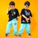  Корея ребенок одежда Kids танцевальный костюм HIPHOP hip-hop отвечающий .. Jazz Dance stage костюм тренировка надеты Dance одежда презентация мужчина верх и низ в комплекте футболка брюки 
