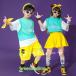  Kids танцевальный костюм HIPHOP hip-hop Корея ребенок одежда Jazz Dance лето отвечающий .. stage костюм тренировка надеты Dance одежда презентация девочка мужчина верх и низ в комплекте футболка брюки 