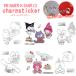 SWIMMER×SANRIO красочный очарование стикер можно выбрать 6 вид Sanrio / Kitty / Cinnamoroll / черный mi/ My Melody / Pom Pom Purin / машина сопутствующие товары / эмблема стикер 