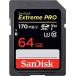 SanDisk 64GB Extreme PRO UHS-I SDXC 170MB/s SDSDXXY-064G ǥ ѥå