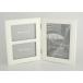 レザーフォトフレーム ブック型3窓 ホワイト 白 写真立て シンプル インテリア雑貨 リビング雑貨