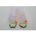 ka cat kind seedling cucumber. type deco ... star . Heart 2 pcs set clear, orange 