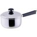  Miyazaki factory objet d'art single-handled pot 18cm saucepan made in Japan 5 year guarantee IH correspondence light weight OJ-4 silver 