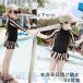  7 минут рукав Kids купальный костюм пастель ультрафиолетовые лучи предотвращение Rush Guard купальный костюм девочка ребенок купальный костюм девушки раздельный купальный костюм ребенок женщина ....80 90 100
