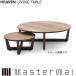  master wall hebn living table (φ1200×H340)HEAVEN LIVING TABLE HVLT1234 walnut Masterwal regular store 