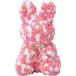 _OCAHOL_バラの花でできたラビットのぬいぐるみです。このバラは花びら1枚1枚がEVA樹脂製のため、劣化しにくく耐久性に優れ、誤って口に含んでも安全です。無臭なので、飲食店や菓子店などの香りがタブーの場所でも、気にせずお使いいただけます...