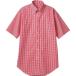 住商モンブランの飲食・カフェ　シャツ、男女兼用、半袖、レッド　ギンガムチェック_OCAHOL_住商モンブランの飲食・カフェ　シャツ、形態安定素材を使用、豊富なアイテムを自由に組み合わせて、シチュエーションに合わせたコーディネートが可能、さま...